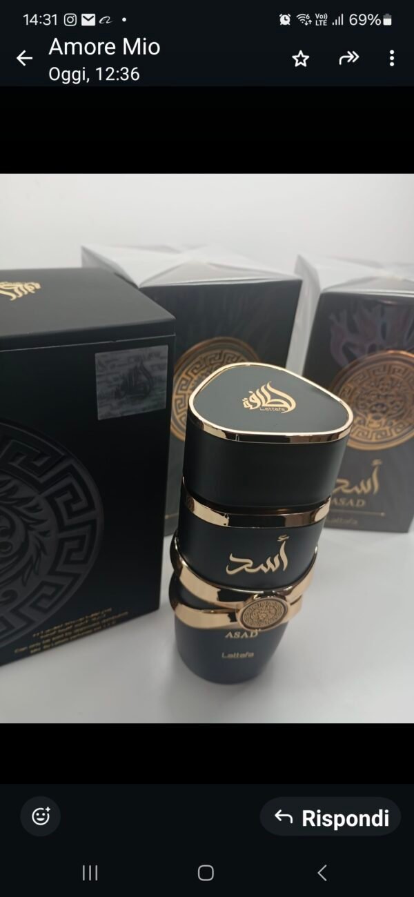 Asad profumo Arabo LATTAFA 100ml black - immagine 2