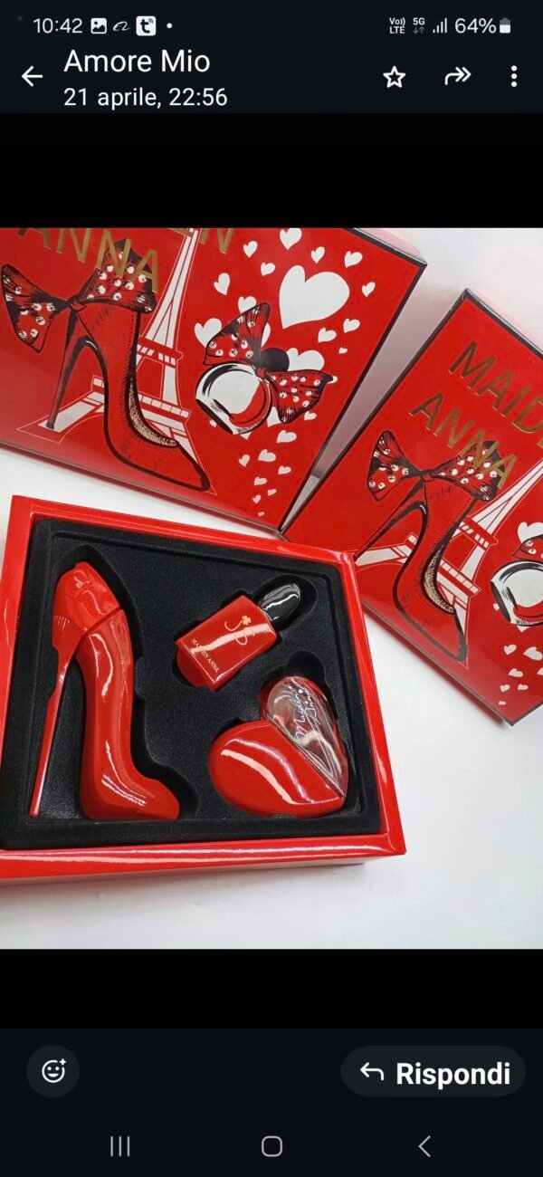 Set idea regalo scarpetta red si passion - immagine 3