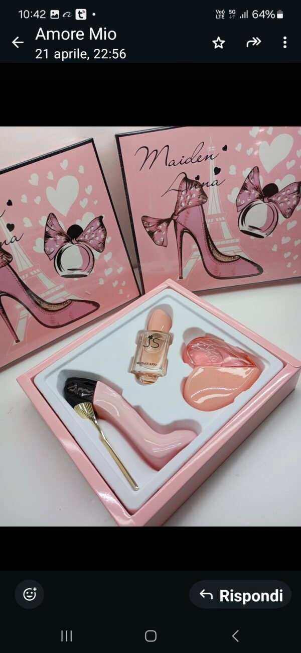 Set idea regalo 3 pezzi scarpetta si passion pink - immagine 3