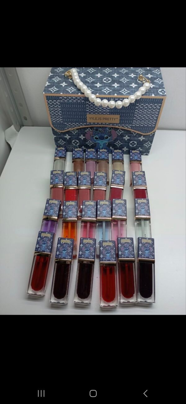 Box da 24 pezzi  completo di 6 gloss,6 tinte matte,6 illuminanti, 6 blush - immagine 3
